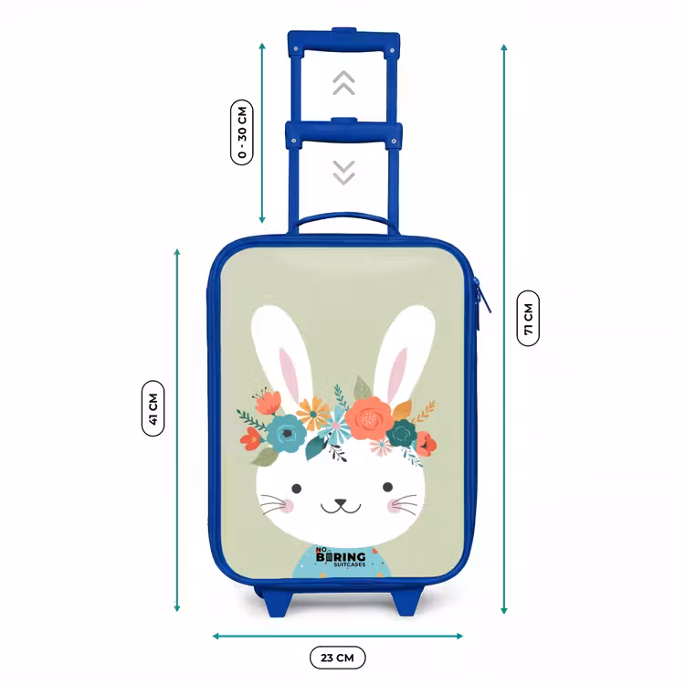 Kinderkoffer - Blauw - Hippie haas — 6