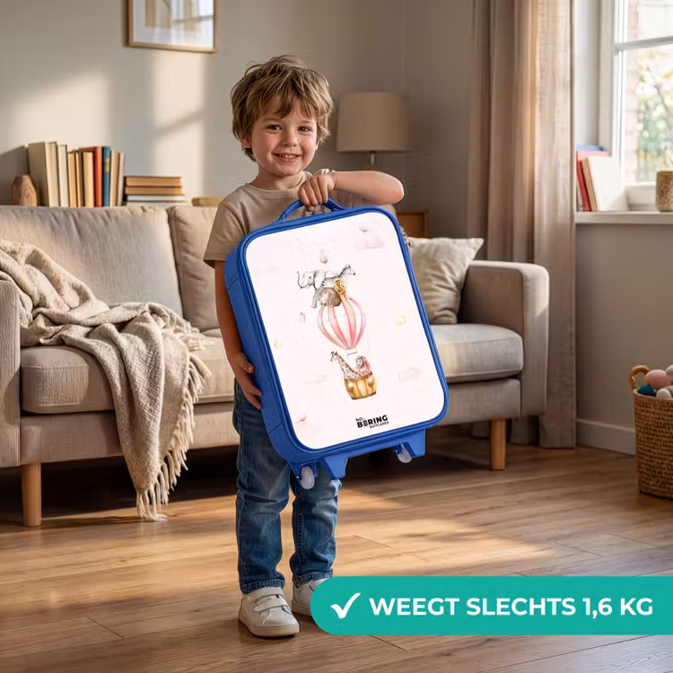 Kinderkoffer - Blauw - Vliegend circus — 2
