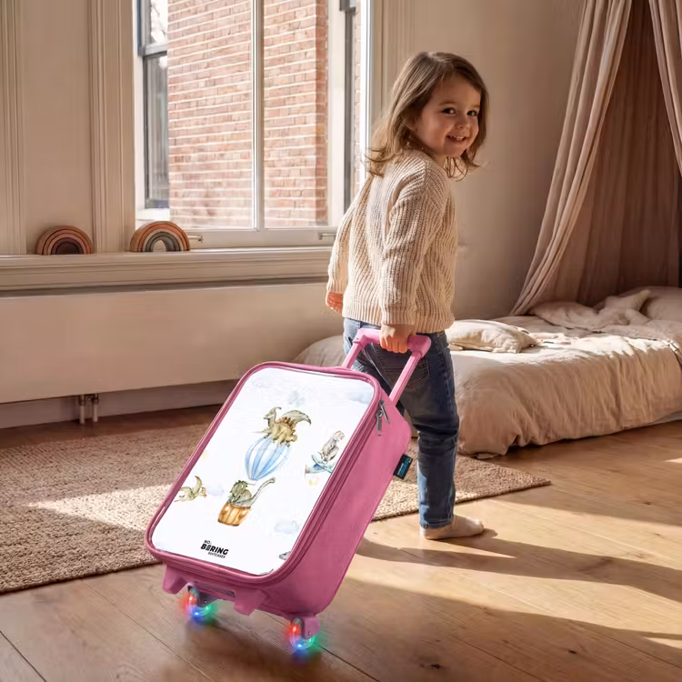 Kinderkoffer - Roze - Dwalende dino's — 3
