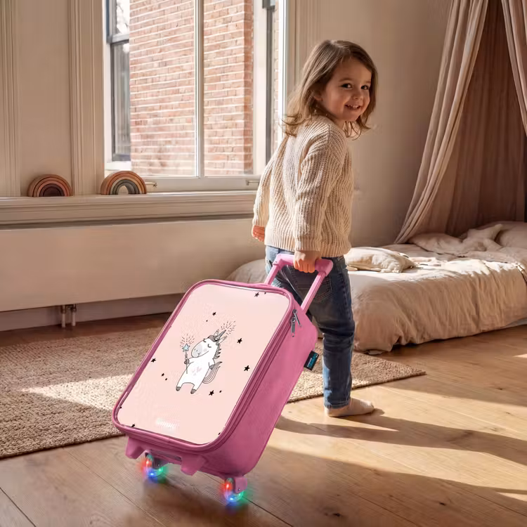 Kinderkoffer - Roze - Getekende eenhoorn met toverstaf — 3