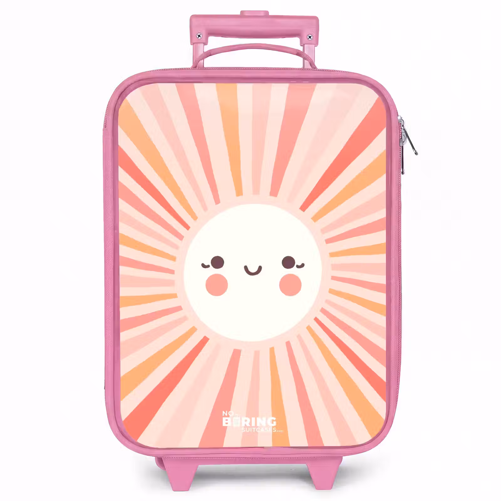 Kinderkoffer - Roze - Ronde zon met gezicht — 1