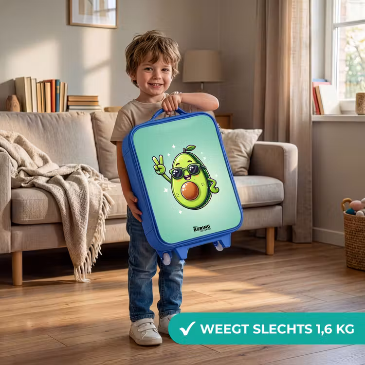 Kinderkoffer - Blauw - Appie avocado — 2