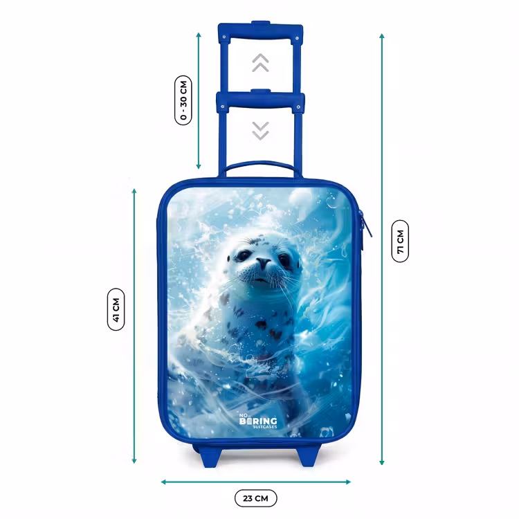 Kinderkoffer - Blauw - Zeehondenpup in helderblauw water — 6