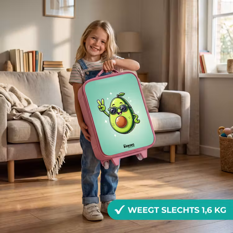 Kinderkoffer - Roze - Appie avocado — 2