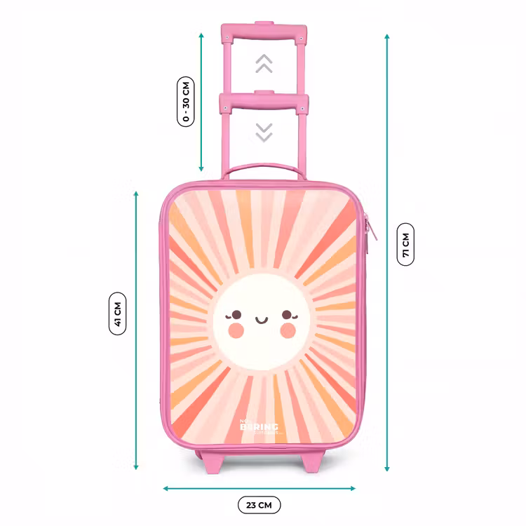 Kinderkoffer - Roze - Ronde zon met gezicht — 6