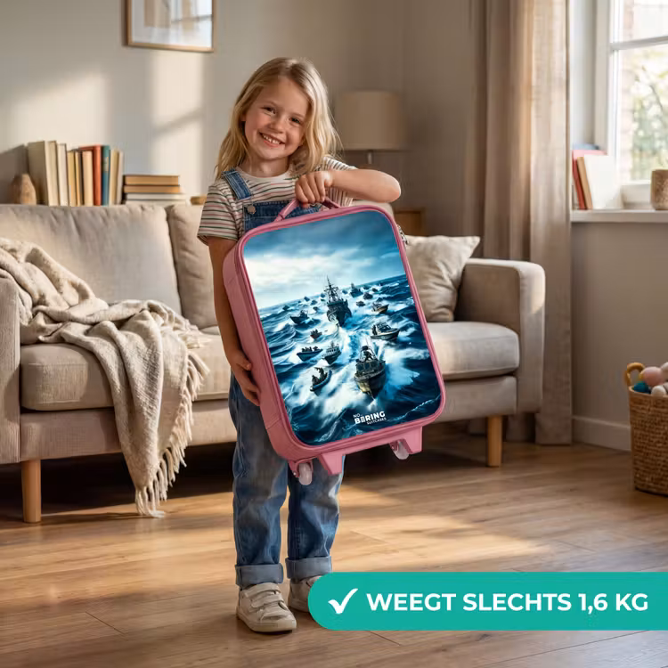 Kinderkoffer - Roze - Schepen in de zee — 2
