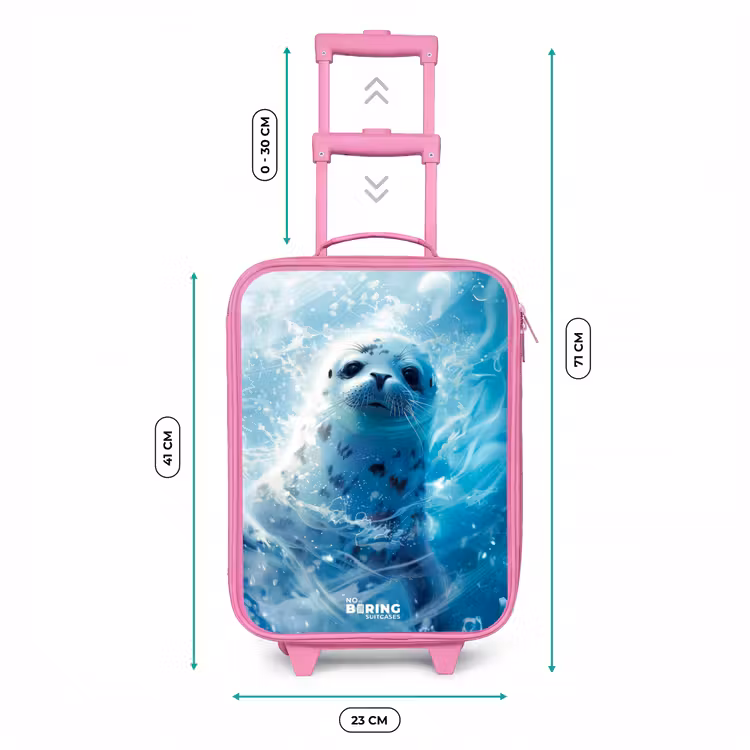 Kinderkoffer - Roze - Zeehondenpup in helderblauw water — 6