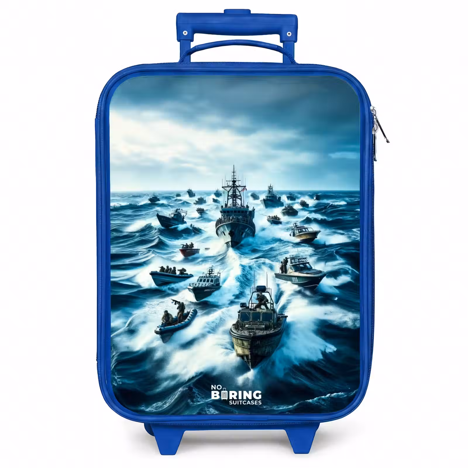 Kinderkoffer - Blauw - Schepen in de zee — 1