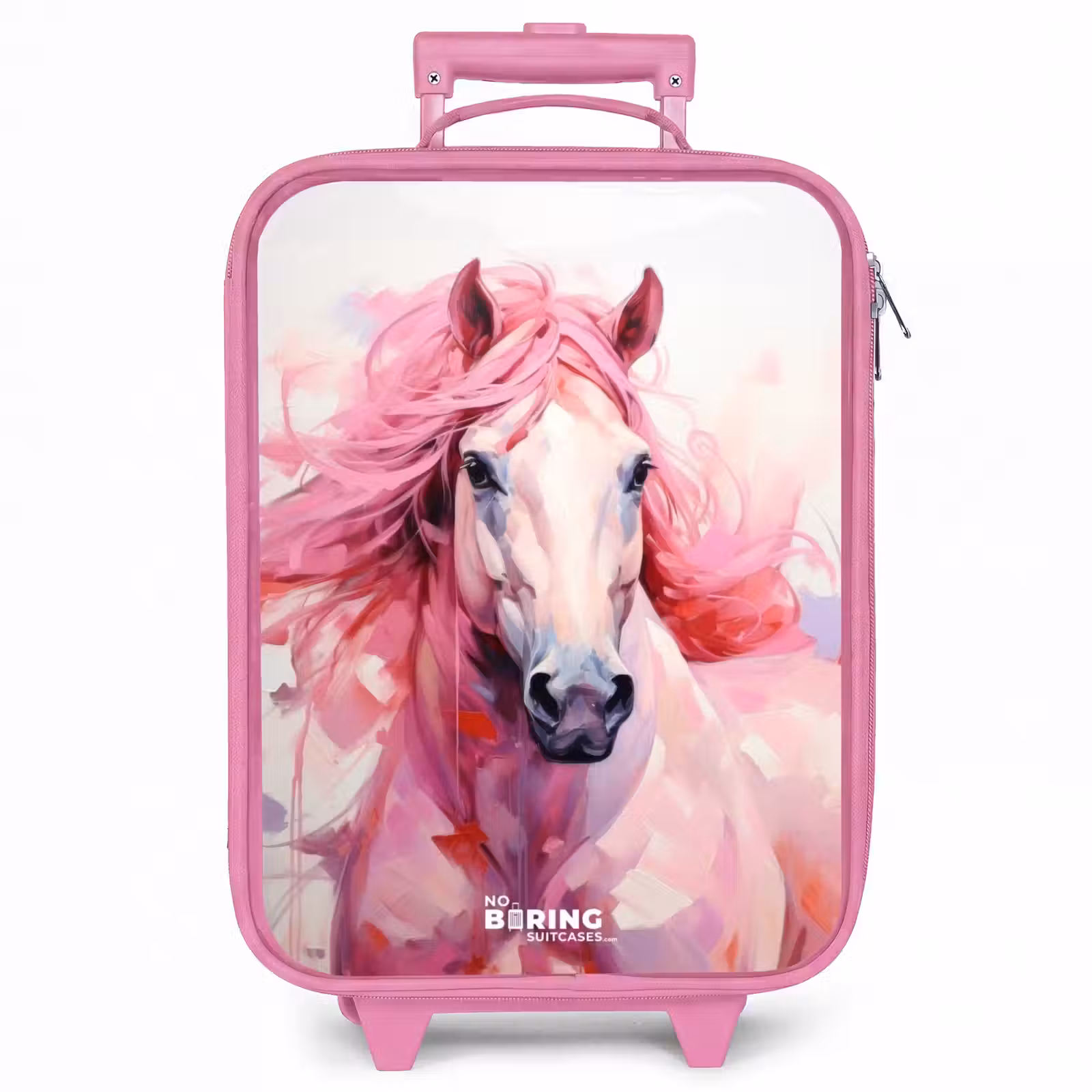 Kinderkoffer - Roze - Paard in roze pastel tinten — 1