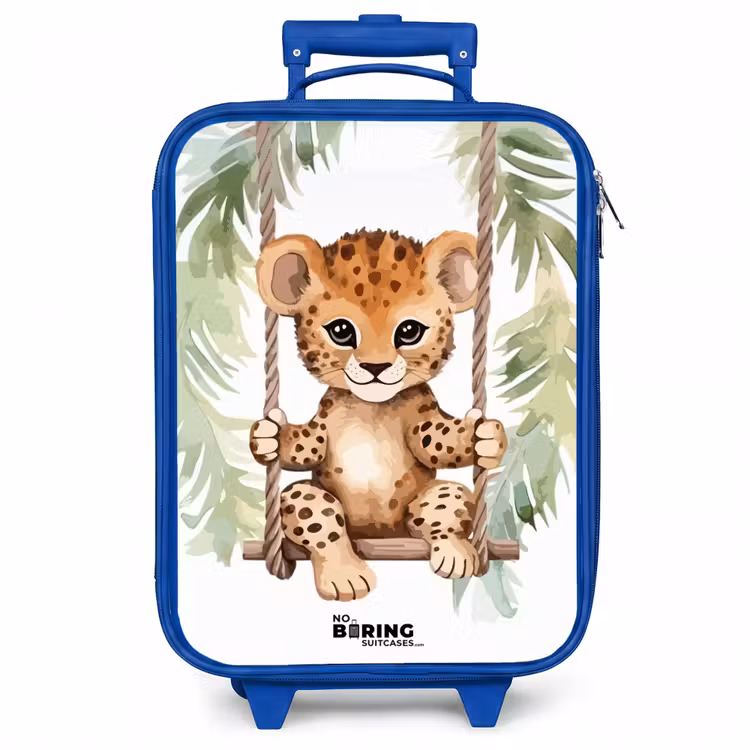 Kinderkoffer - Blauw - Levi luipaard — 1