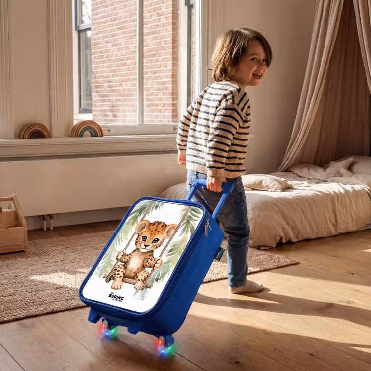 Kinderkoffer - Blauw - Levi luipaard — 3