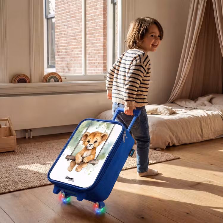 Kinderkoffer - Blauw - Lucas leeuw — 3