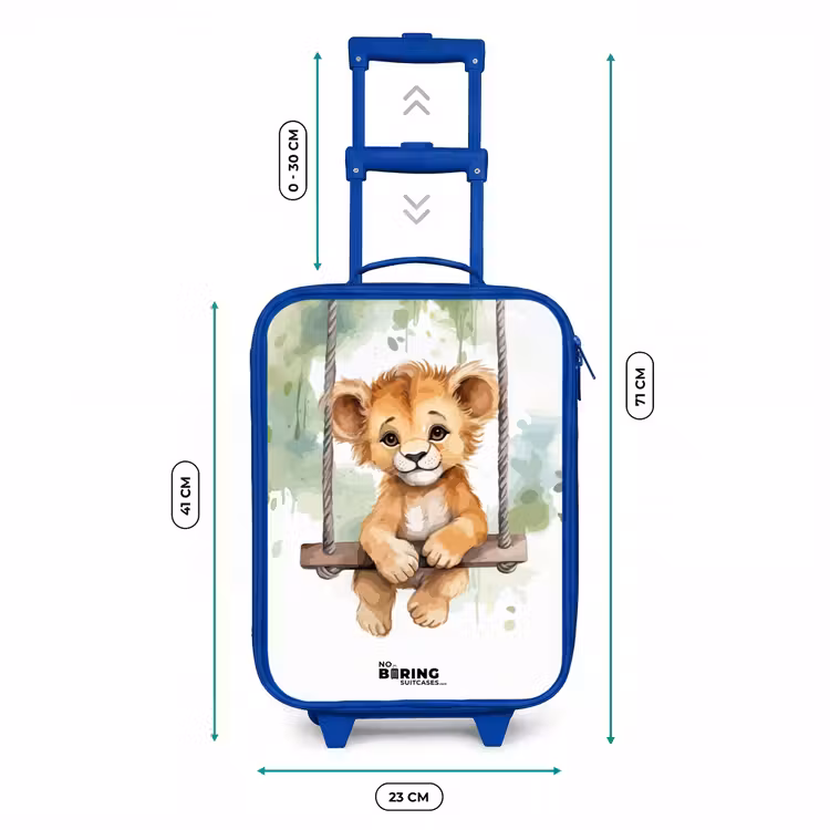 Kinderkoffer - Blauw - Lucas leeuw — 6