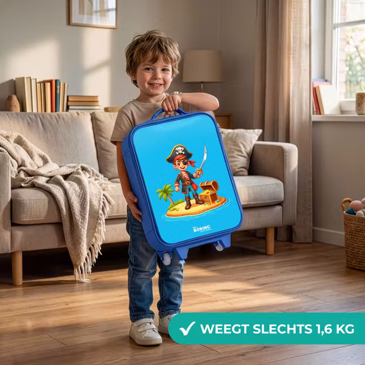 Kinderkoffer - Blauw - Piraat klaar om te plunderen — 2