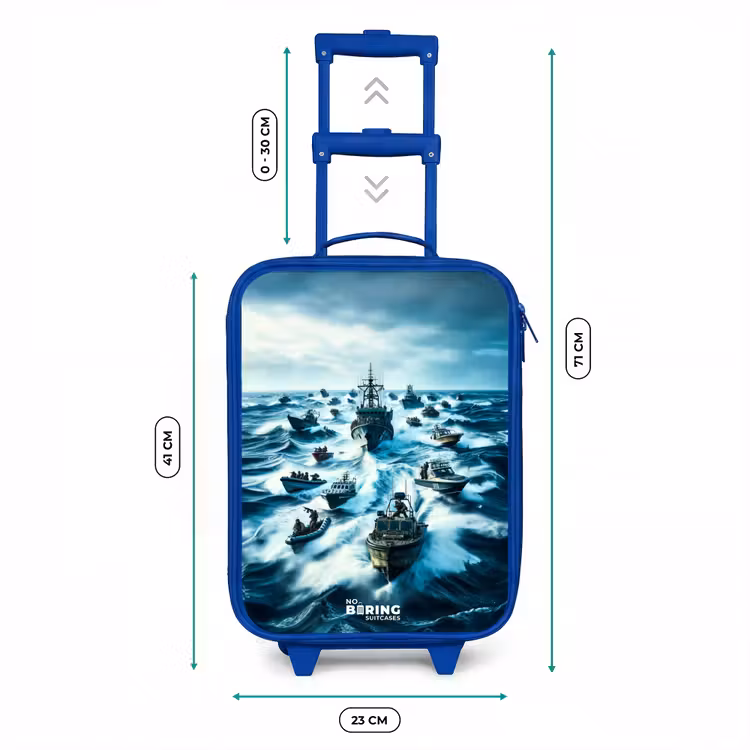 Kinderkoffer - Blauw - Schepen in de zee — 6