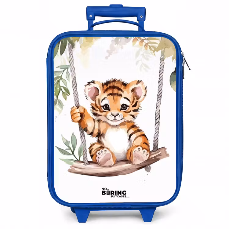 Kinderkoffer - Blauw - Timo tijger — 1