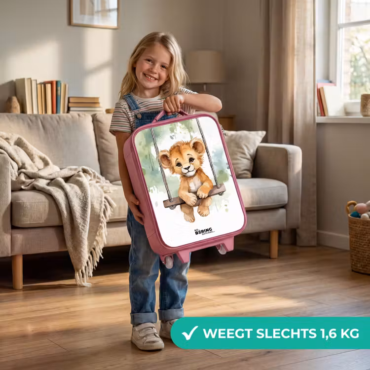 Kinderkoffer - Roze - Lucas leeuw — 2