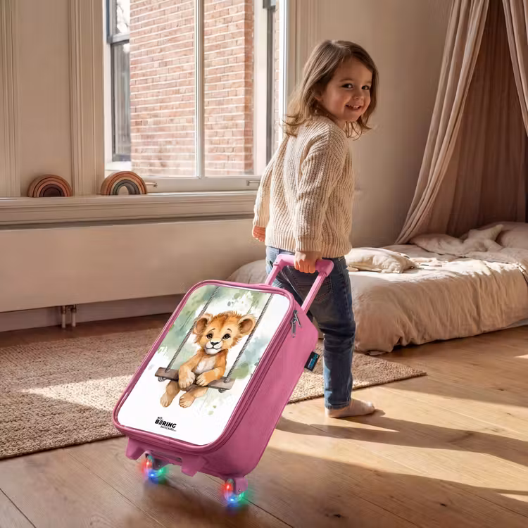 Kinderkoffer - Roze - Lucas leeuw — 3