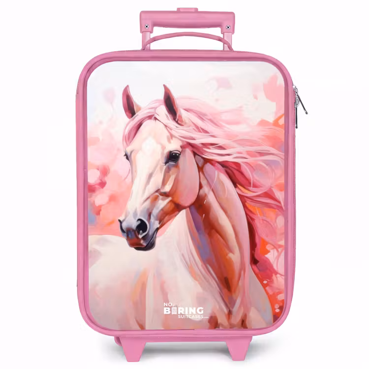 Kinderkoffer - Roze - Pastel roze paard — 1