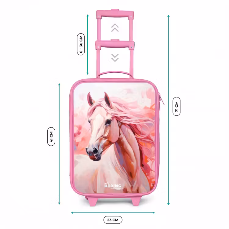 Kinderkoffer - Roze - Pastel roze paard — 6