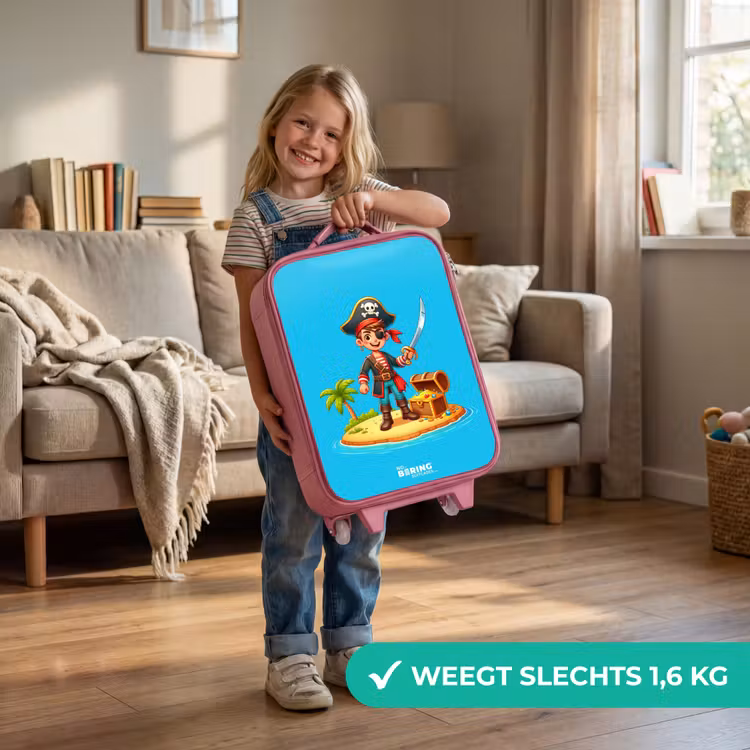 Kinderkoffer - Roze - Piraat klaar om te plunderen — 2