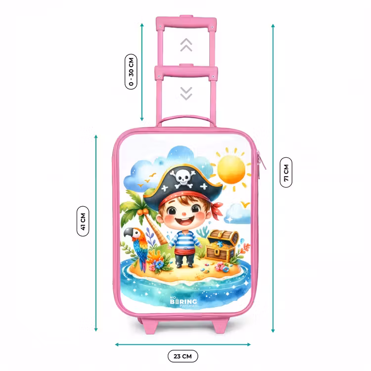 Kinderkoffer - Roze - Piraat op een eiland — 6