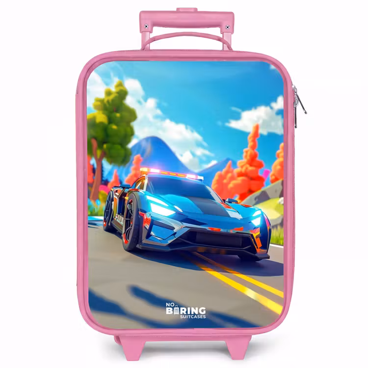 Kinderkoffer - Roze - Sirene speedcar — 1