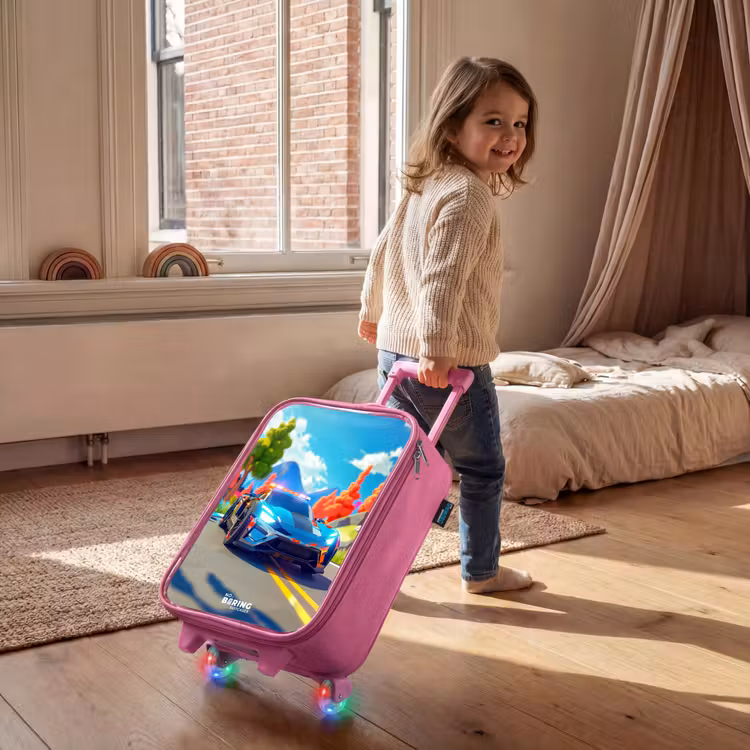 Kinderkoffer - Roze - Sirene speedcar — 3