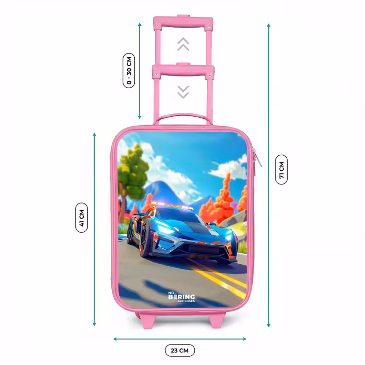Kinderkoffer - Roze - Sirene speedcar — 6