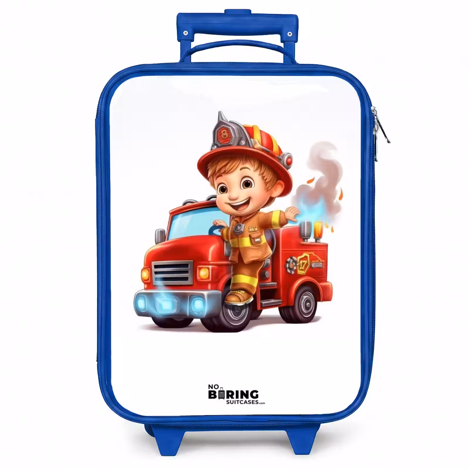 Kinderkoffer - Blauw - Brandweer met brandweerauto — 1