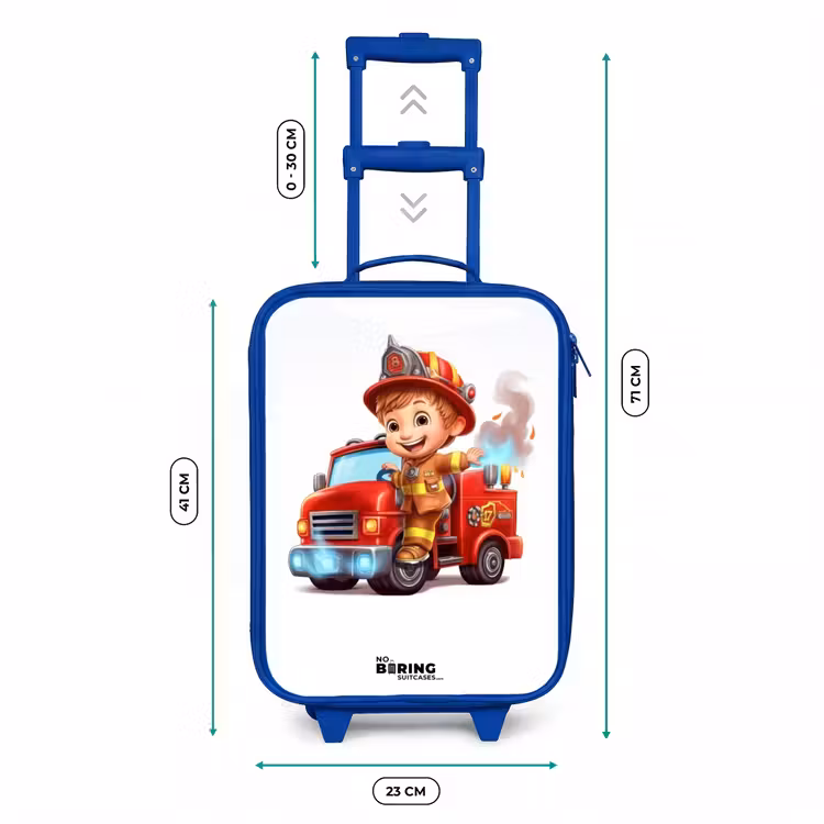 Kinderkoffer - Blauw - Brandweer met brandweerauto — 6