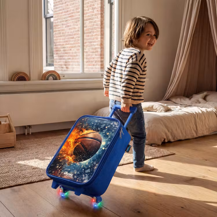 Kinderkoffer - Blauw - Bruisende basketbal — 3