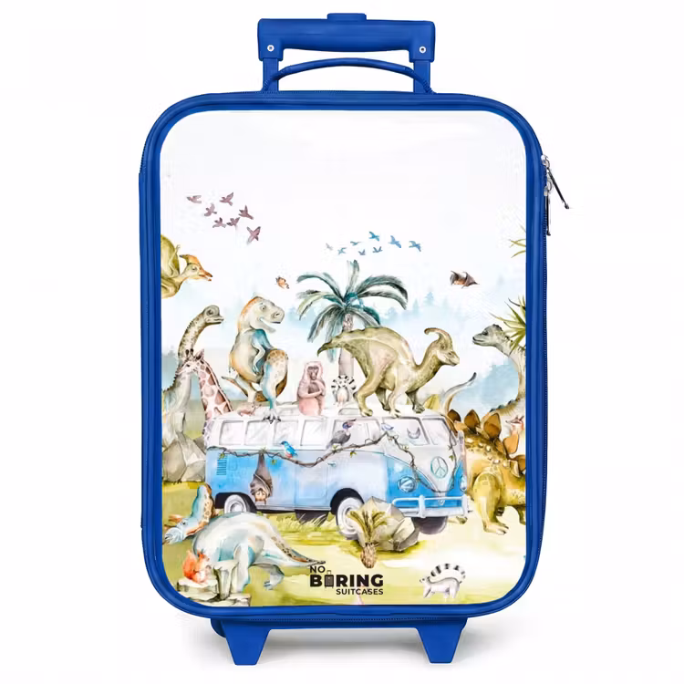 Kinderkoffer - Blauw - Dino safari — 1