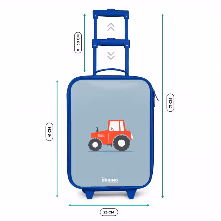 Kinderkoffer - Blauw - Rode trekker blauwe achtergrond — 6