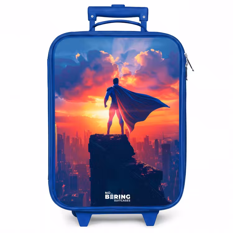 Kinderkoffer - Blauw - Skyscraper superheld — 1