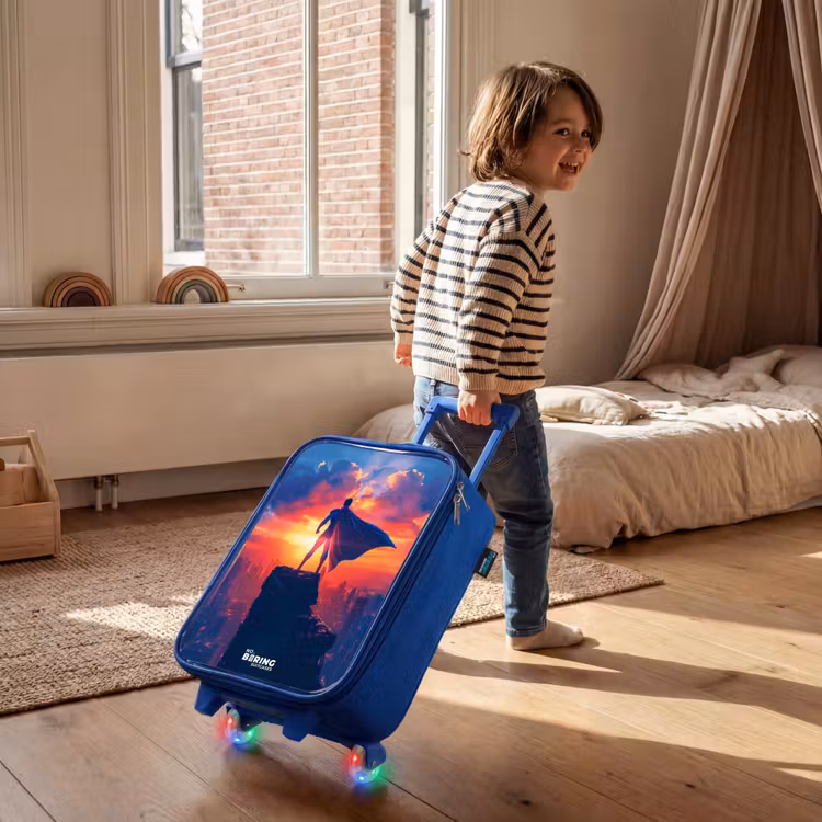 Kinderkoffer - Blauw - Skyscraper superheld — 3