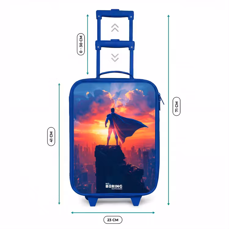 Kinderkoffer - Blauw - Skyscraper superheld — 6