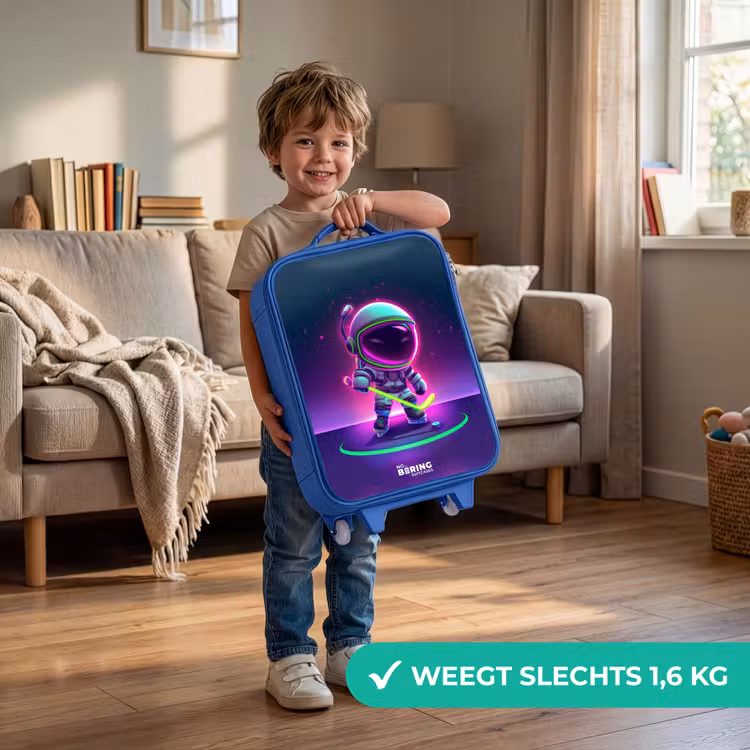 Kinderkoffer - Blauw - Space hockey — 2