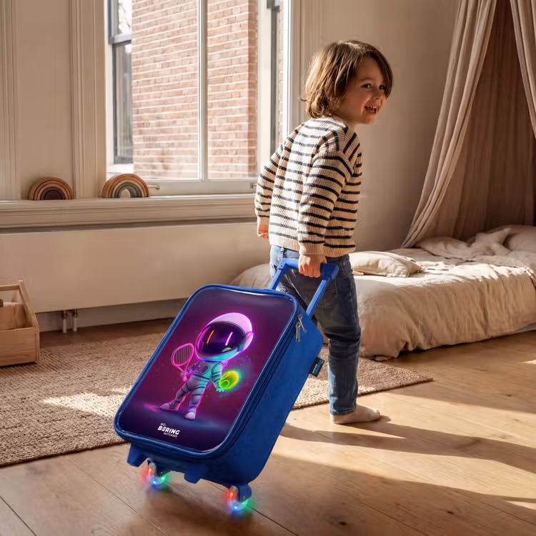 Kinderkoffer - Blauw - Space tennis — 3