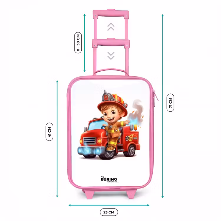 Kinderkoffer - Roze - Brandweer met brandweerauto — 6