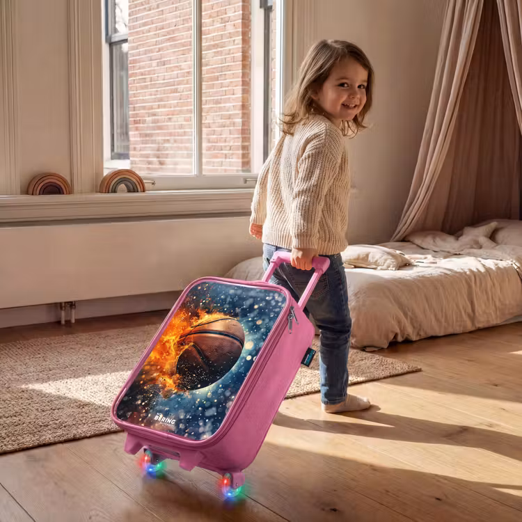 Kinderkoffer - Roze - Bruisende basketbal — 3