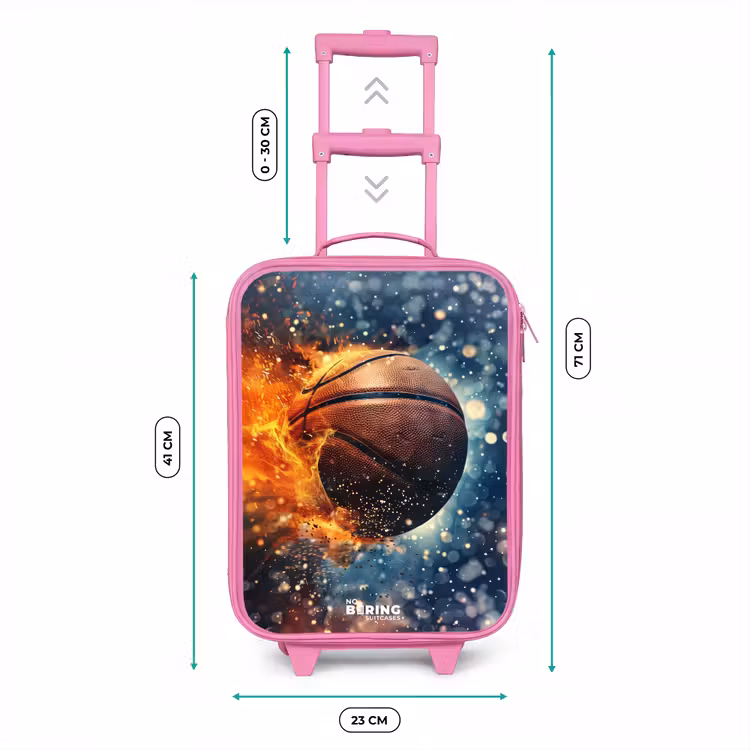 Kinderkoffer - Roze - Bruisende basketbal — 6