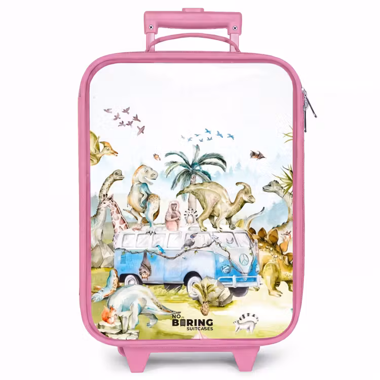 Kinderkoffer - Roze - Dino safari — 1