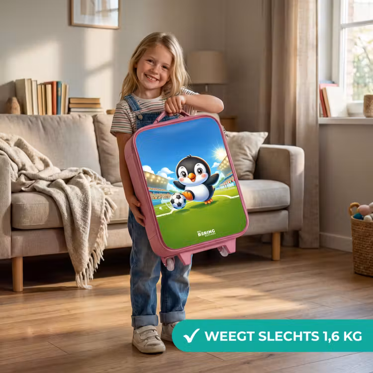 Kinderkoffer - Roze - Penalty pinguïn — 2