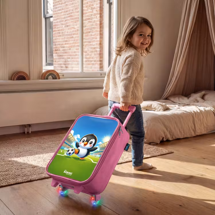 Kinderkoffer - Roze - Penalty pinguïn — 3