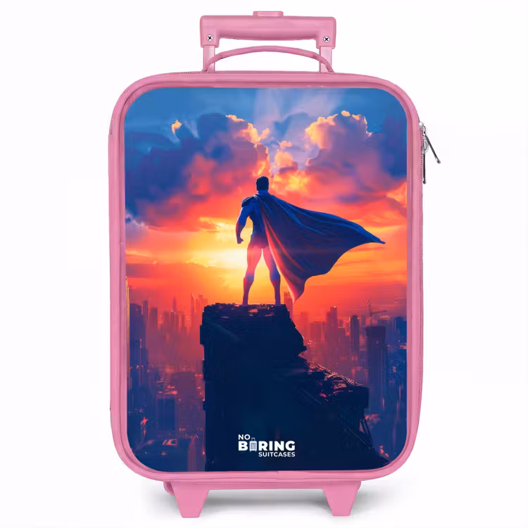 Kinderkoffer - Roze - Skyscraper superheld — 1