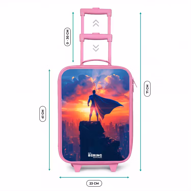 Kinderkoffer - Roze - Skyscraper superheld — 6