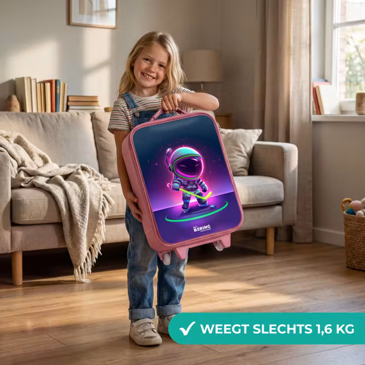 Kinderkoffer - Roze - Space hockey — 2