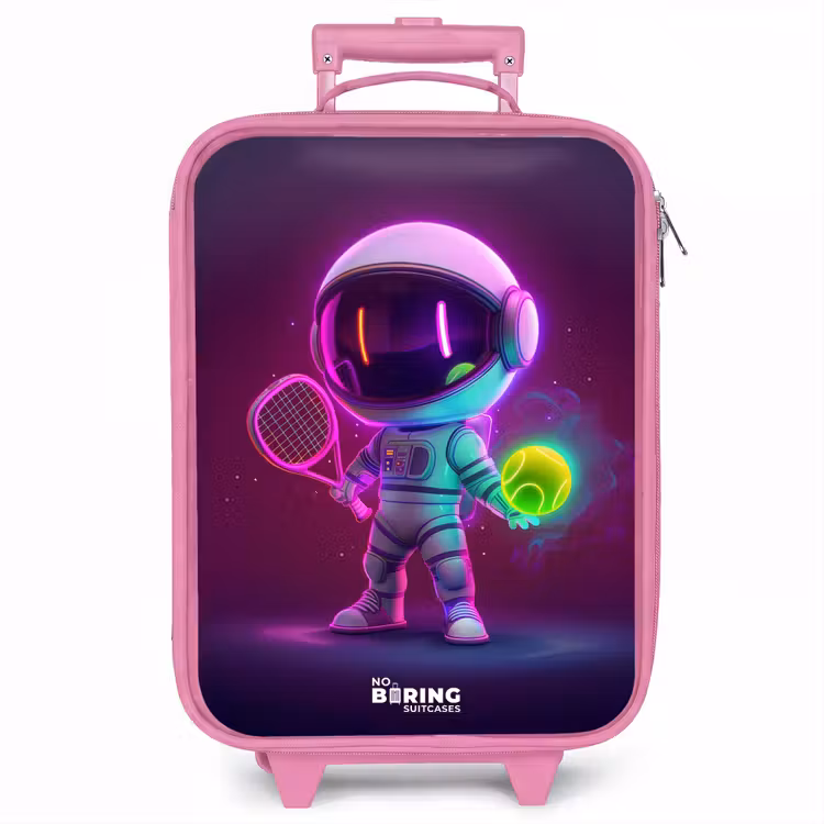 Kinderkoffer - Roze - Space tennis — 1