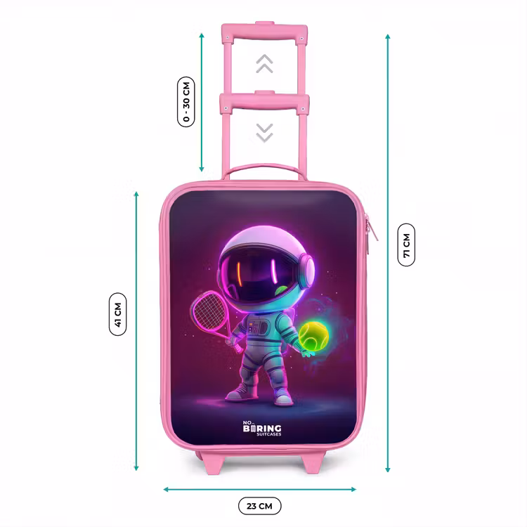 Kinderkoffer - Roze - Space tennis — 6